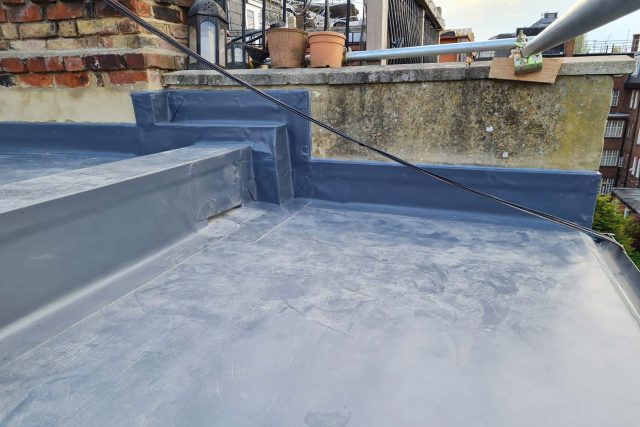 Knightsbridge Flat Roof System Refurbishment IKO Armourplan Roofing Terrace Contractors Building Regulation