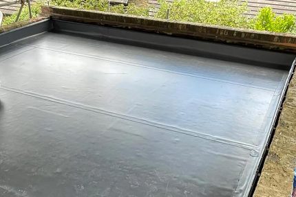 Completed commercial flat roof refurbishment providing long-lasting weather protection in South West London.