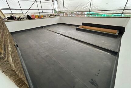 Seamless flat roof repair and refurbishment completed for a client in Central London.