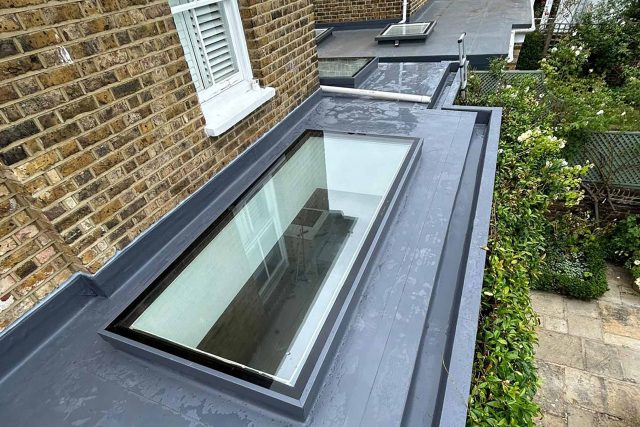 Professional flat roof replacement and repair services underway on a property in Wandsworth.