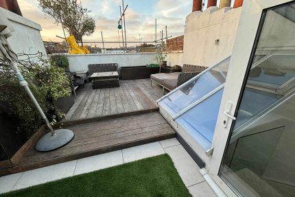Applying a durable, high-performance single-ply waterproofing membrane for a watertight finish.