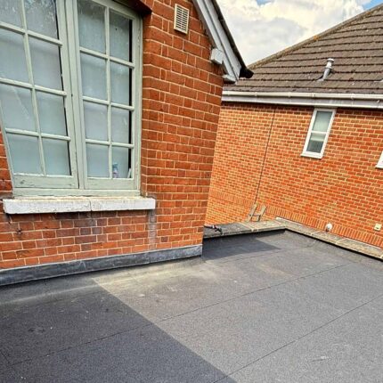High-performance flat roof replacement and skylight installation completed by our local flat roofers in Putney.