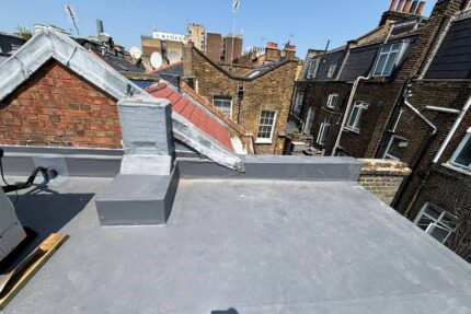 Flat roofer in Chelsea London roof repair specialist contractor, this project involves the installation of a high-performance roofing system.